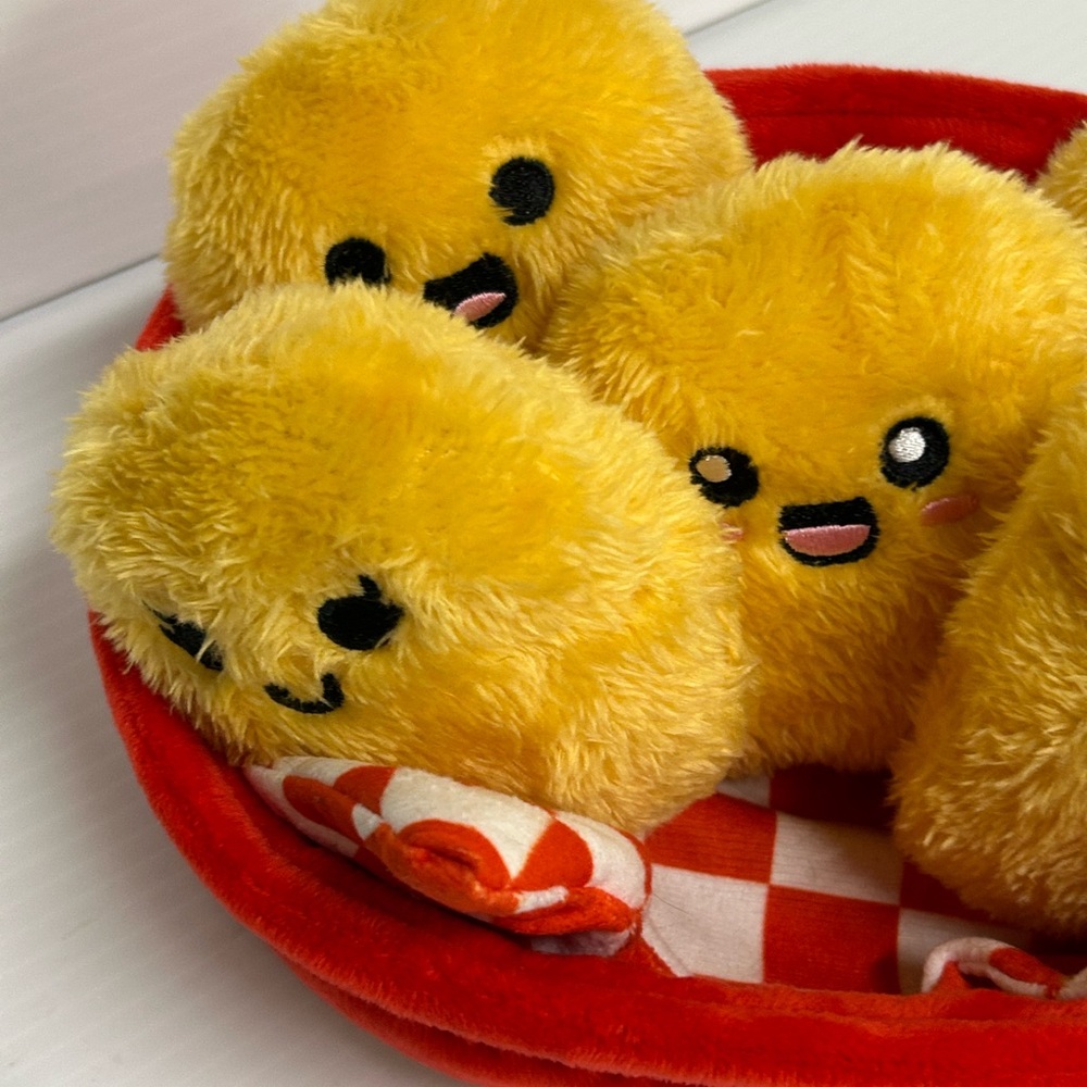 Emotional Support Chicken Nuggets 5 Piece In Basket Plush - Picture 3 of 6